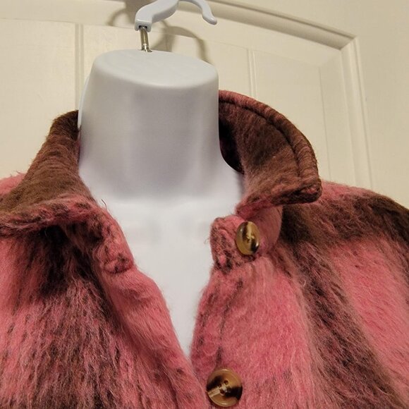 NWOT Vici On the Move Pink and Brown Plaid Shacket - Picture 11 of 16